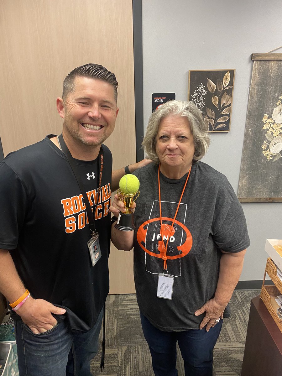 Congratulations to Ms. Meyer for dominating the Tennis Ball Bowl!!! He determination is unmatched!!!! #5% #JFND <a href="/Rockwall_HS/">RockwallHighSchool</a> <a href="/ReinhardtElem/">Reinhardt Elementary</a>
