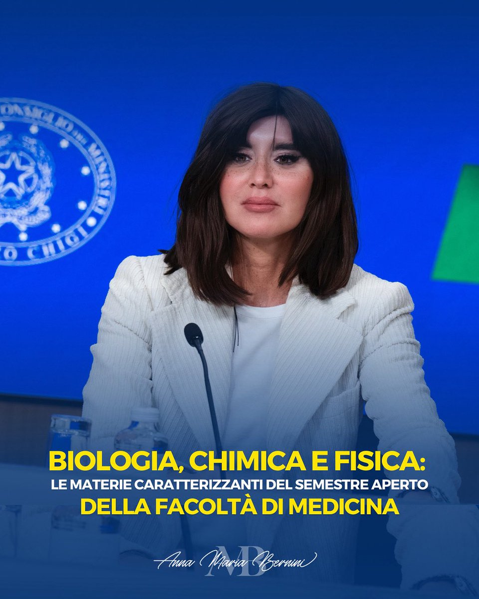 Anna Maria Bernini 🇮🇹 (@berniniam) on Twitter photo Studiare Medicina non è più un privilegio per pochi.
Per troppo tempo il sogno di diventare medico è stato ostacolato da quiz, costosi corsi privati e trasferimenti all’estero. Questo è stato il 'numero chiuso': un meccanismo che ha escluso più che valorizzato talenti, vocazioni Studiare Medicina non è più un privilegio per pochi.
Per troppo tempo il sogno di diventare medico è stato ostacolato da quiz, costosi corsi privati e trasferimenti all’estero. Questo è stato il 'numero chiuso': un meccanismo che ha escluso più che valorizzato talenti, vocazioni