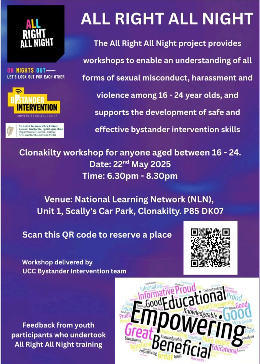 #ClonakiltyWellnessWeek returns from 19th to 24th May inclusive. 
Lots of free activities to promote wellness &amp; selfcare, including yoga,  meditation, walks, workshops &amp; more. 
#wellnessweek #selfcare #healthandwellbeing #meditation #yoga #walking #bystanderintervention