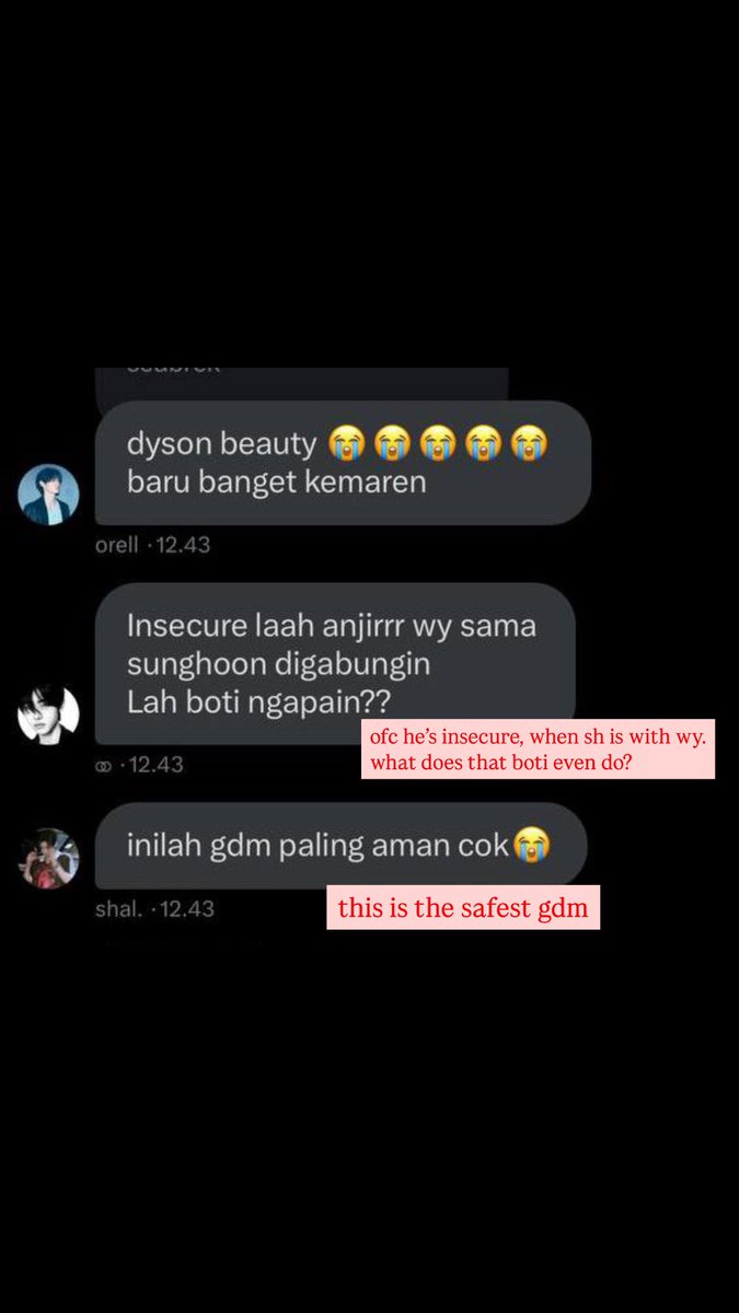 endlesslibre's tweet photo. MASSIVE RNB 🚨 

These people have a gdm to h*te on sn comfortably, called sn with bad words such as 'bOti' that has close meaning to f4gg*t if it's used in negative way

SHAME ON YOU @hoonceio @wwinberrys @daisyyhoon @rubyjjaes @fluffypsh @acilsayangku https://t.co/uYFOCQ47Oi