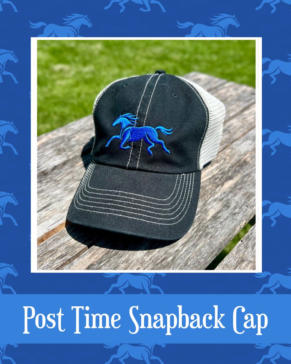 PostTimeApparel's tweet image. The Post Time Snapback Cap is the ultimate finishing touch for your race day look—or any day you’re feeling bold. Featuring our signature embroidered logo, this cap’s classic fit and adjustable snapback make it  perfect for every fan.

bit.ly/4brjoPE

#ItsPostTime