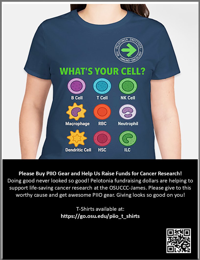 ⏰ Don’t miss your chance to order a custom PIIO T-shirt and support cancer research at <a href="/OSUCCC_James/">The James</a>!

🛍️: go.osu.edu/piio_t_shirts
#TeamBuckeye <a href="/Pelotonia/">Pelotonia</a> 2025 #PIIO #CancerResearch