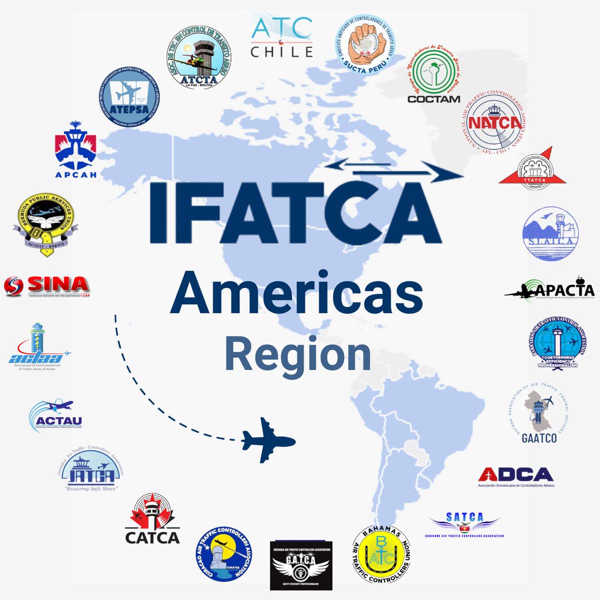 📌 New updated logo!!

Welcome Suriname, to the IFATCA Americas Region! 🇸🇷🇸🇷

<a href="/ifatca/">IFATCA</a> 
<a href="/LeBovidgeIFATCA/">Andrew LeBovidge</a> 
<a href="/MarioLibran/">Mario Librán</a> 
#oneskyonevoice
#oneskyalltheamericas

ifatcaamericas.com