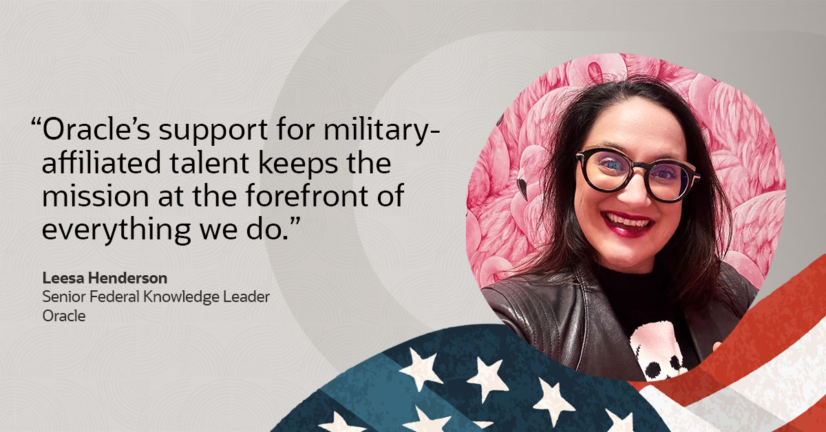 Celebrating military spouses! Read Leesa’s journey to Oracle &amp; why her clinical skills matter: social.ora.cl/6010NzFMG #MilSpouse