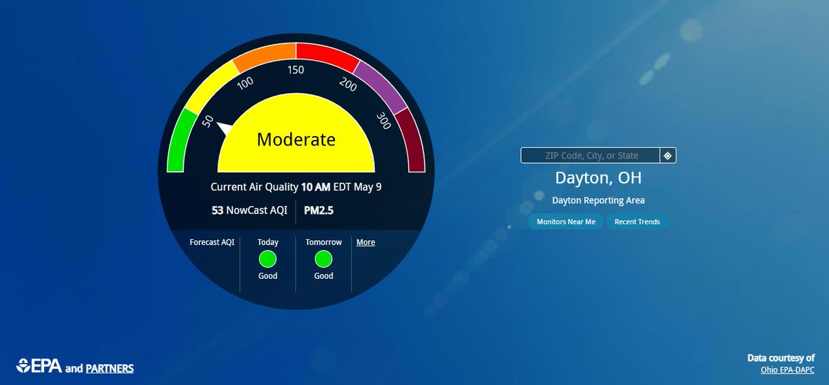 The Air Quality Index is a scale that provides information about outdoor air quality and its potential health impacts concerning air pollution like ozone and fine particulate matter. The AQI can be found at AirNow.gov or download the Air Now app. #AQAW2025