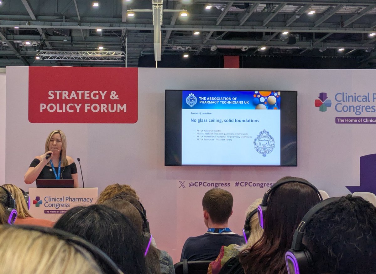 Pharmacy Research Professionals (@pharmres_profs) on Twitter photo Great to hear from <a href="/President_APTUK/">President@APTUK</a> about the ambitions of <a href="/APTUK1/">APTUK</a> to give technicians greater opportunities in research and advanced practice. Some amazing work being undertaken, a really exciting time for pharmacy professionals!
<a href="/CPCongress/">Clinical Pharmacy Congress</a> Great to hear from <a href="/President_APTUK/">President@APTUK</a> about the ambitions of <a href="/APTUK1/">APTUK</a> to give technicians greater opportunities in research and advanced practice. Some amazing work being undertaken, a really exciting time for pharmacy professionals!
<a href="/CPCongress/">Clinical Pharmacy Congress</a>