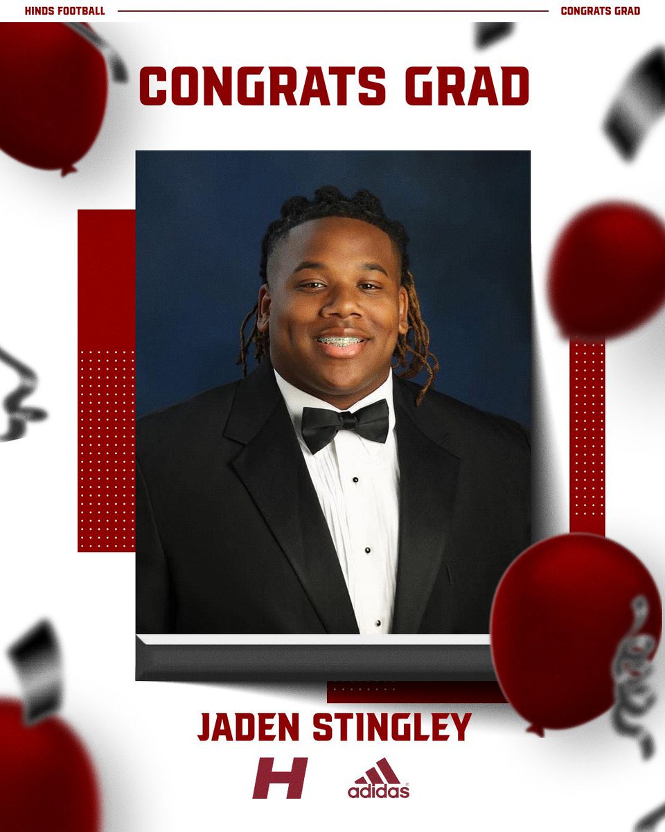 Terrance Pope (@coacht_pope) on Twitter photo Congratulations to one of our newest <a href="/HindsCC_FB/">Hinds CC Football</a> member, Jaden Stingley <a href="/JadenStingley94/">Jaden Stingley</a>, on his graduation today! Congratulations to one of our newest <a href="/HindsCC_FB/">Hinds CC Football</a> member, Jaden Stingley <a href="/JadenStingley94/">Jaden Stingley</a>, on his graduation today!