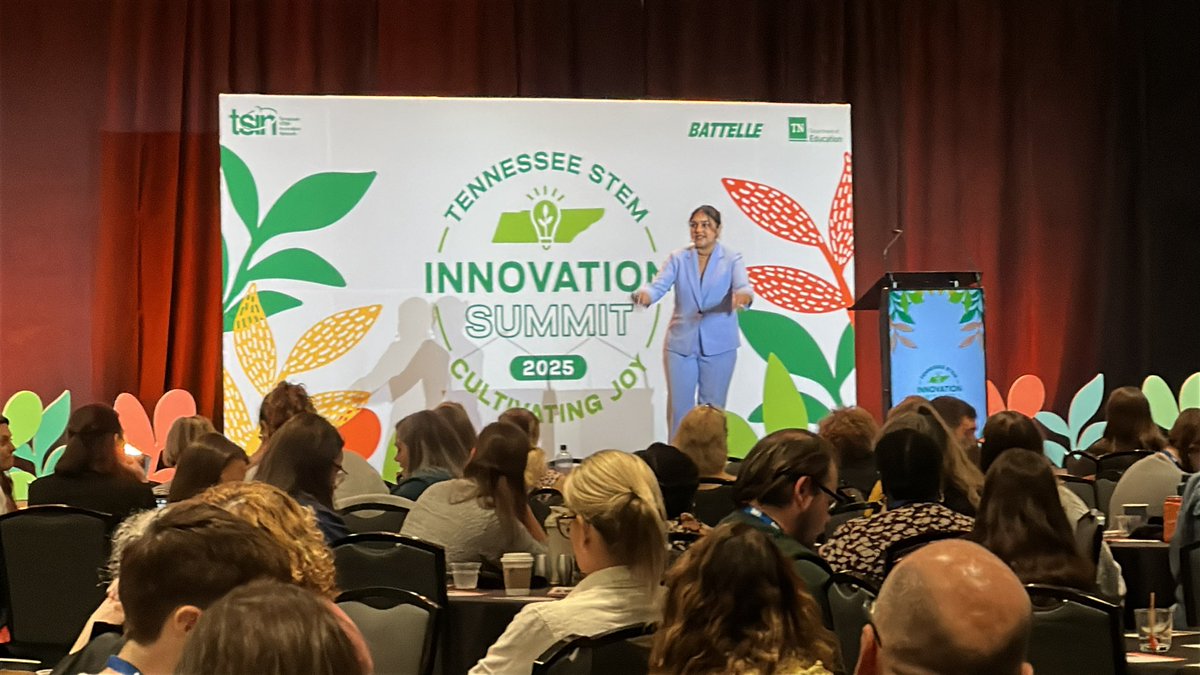 “Innovation is something that lives in every student” we only need to try different keys to unlock it as educators. Best message of the day for me at <a href="/theTSIN/">Tennessee STEM Innovation Network</a> Innovation Summit 2025 #tnstem