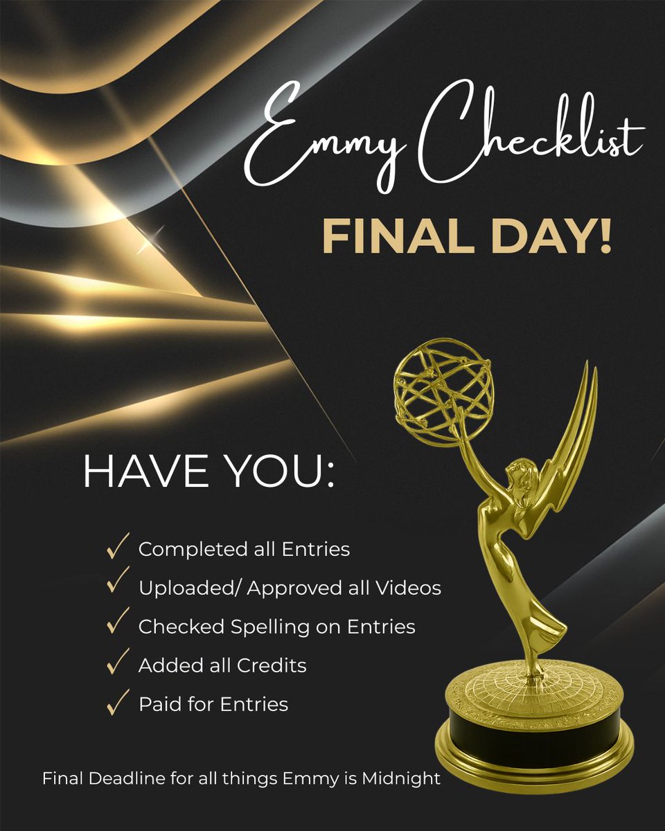Final, final deadline is 5.9.25. Midnight.