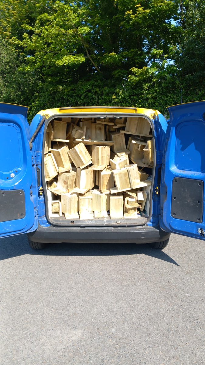 A van full of bird boxes for the people of Lisburn. Built by our #CommunityService for <a href="/lisburnccc/">LCCC</a> Mayor's Carnival Parade &amp; Family Fun Day - 10 May 2025 -celebrating the 'Wonders of Nature'.  
Drop by Wallace Park's Carnival Village for yours!