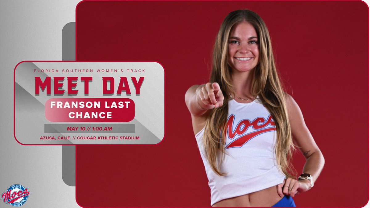 Florida Southern Mocs (@fsc_mocs) on Twitter photo IT'S MEET DAY!!!
Emma Mussante will hit the track for <a href="/FSCXCTRACK/">FSC XC/TRACK</a> in the 10K early Saturday morning!
🆚 Franson Last Chance
📍 Azusa, Calif. // Cougar Athletic Stadium
📊 zurl.co/UxpE3
📺($) zurl.co/Vc11Q
📷 Emma Mussante
#LetsGoMocs IT'S MEET DAY!!!
Emma Mussante will hit the track for <a href="/FSCXCTRACK/">FSC XC/TRACK</a> in the 10K early Saturday morning!
🆚 Franson Last Chance
📍 Azusa, Calif. // Cougar Athletic Stadium
📊 zurl.co/UxpE3
📺($) zurl.co/Vc11Q
📷 Emma Mussante
#LetsGoMocs
