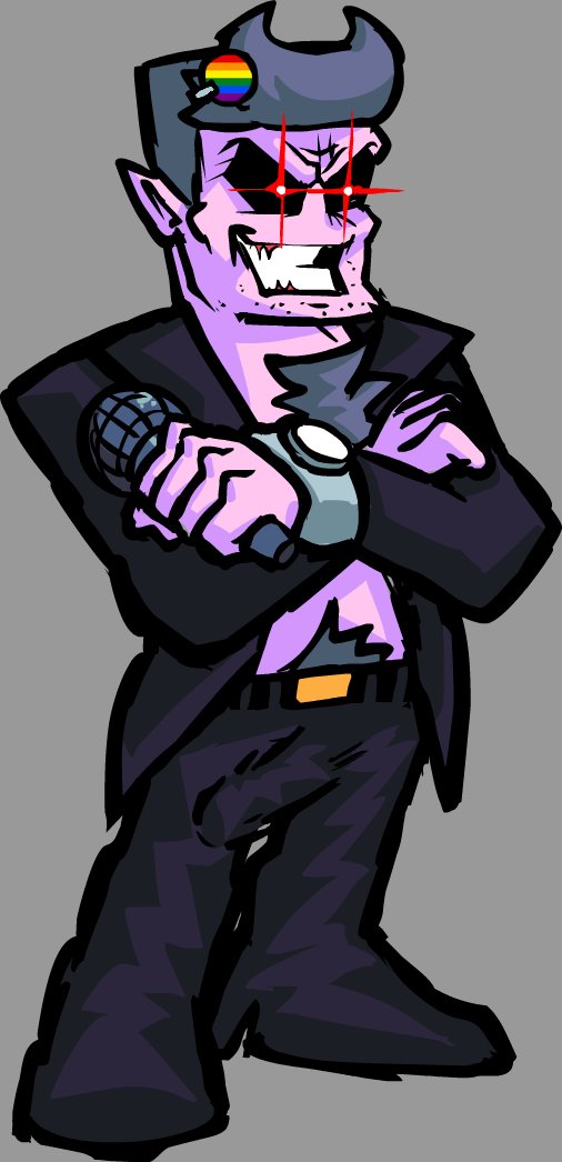 Aren_m47's tweet photo. I would like to introduce you to my new fnf original character. His name is Daddy Queerest. https://t.co/h8xPuS4ckz