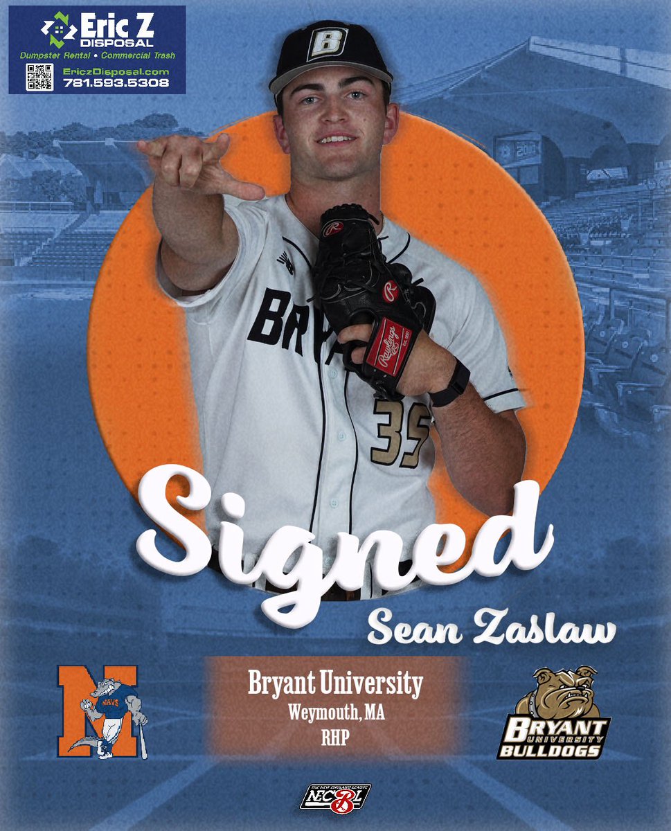 North Shore Navigators (@nsnavigators) on Twitter photo ๐ค ๐๐๐๐ ๐๐๐ ๐๐๐๐ ๐๐๐๐ โพ๏ธ
We stay in New England to welcome another pitcher to #NavsNation, Sean Zaslaw!
The Bryant righty has a 2.35 ERA in seven outings this season after throwing 18 times as a freshman. He's a former Globe All-Scholastic from Weymouth.
#NECBL ๐ค ๐๐๐๐ ๐๐๐ ๐๐๐๐ ๐๐๐๐ โพ๏ธ
We stay in New England to welcome another pitcher to #NavsNation, Sean Zaslaw!
The Bryant righty has a 2.35 ERA in seven outings this season after throwing 18 times as a freshman. He's a former Globe All-Scholastic from Weymouth.
#NECBL