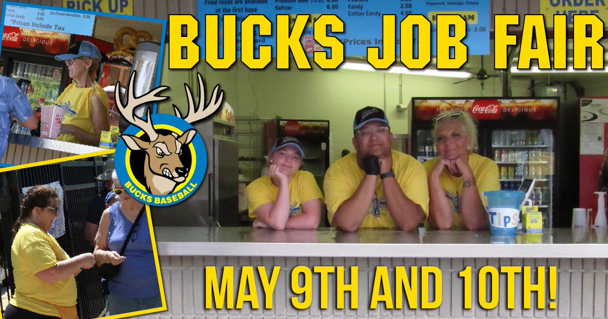 Come out to Riverfront Stadium today, until noon, for the Waterloo Bucks Job Fair. The Bucks have some great opportunities for you this summer at the ballpark, come check it out!

northwoodsleague.com/waterloo-bucks…