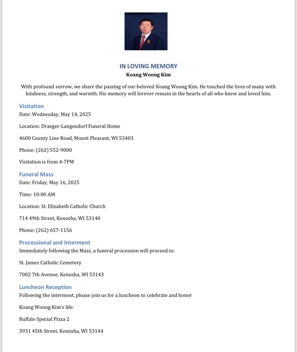 I am sad and sorry to report that Tae Kwon Do Instructor &amp; Grandmaster Koang Wong Kim passed away today May 7, 2025. Grandmaster Kim, is a World Taekwondo 9th Degree Black Belt in Tae Kwon Do and a Grandmaster of Ji Do Kwan Tae Kwon Do #taekwondo #koangwoongkim <a href="/worldtaekwondo/">World Taekwondo</a>