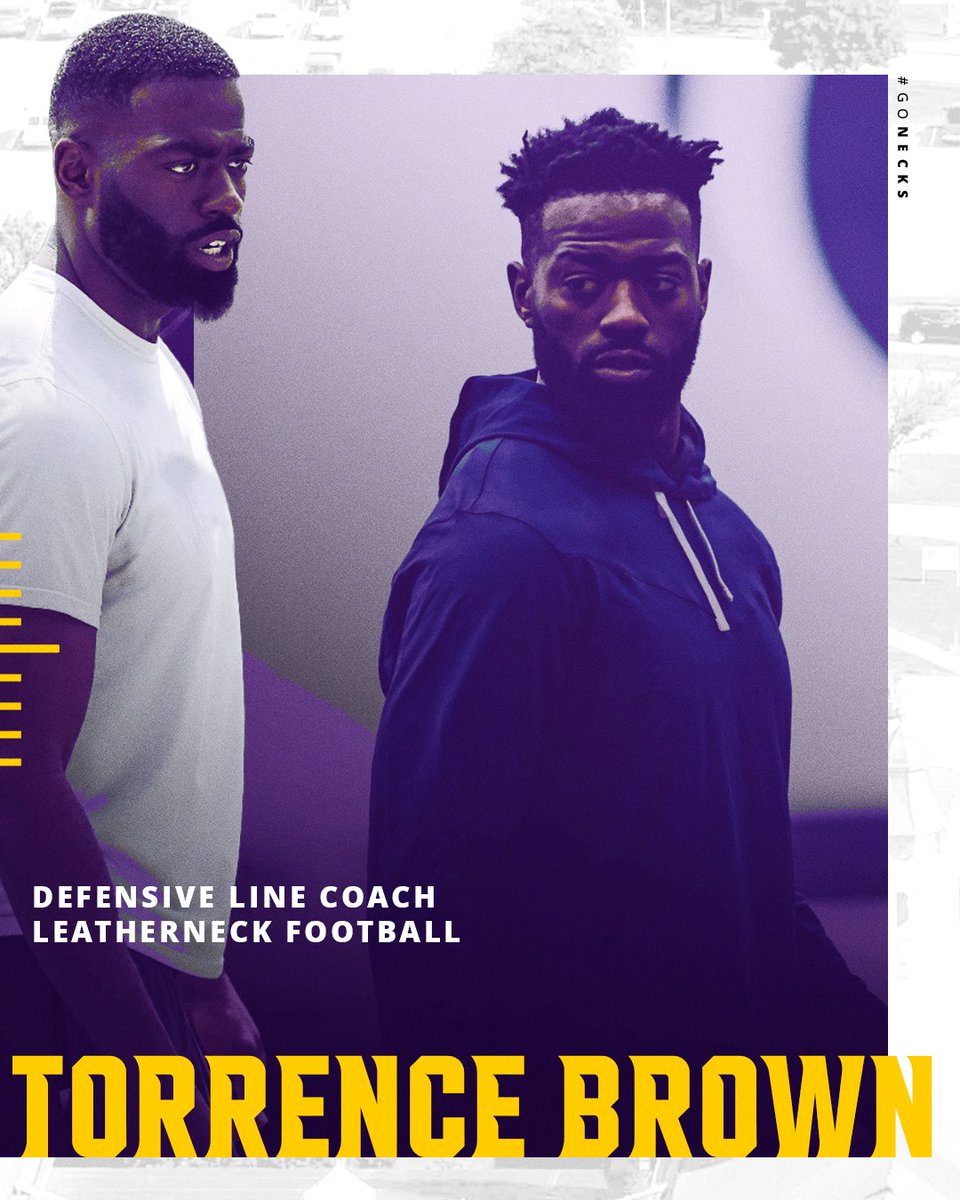 Torrence Brown Joins Western Illinois Football Staff as Defensive Line Coach! 🟣🟡

🗞️: tinyurl.com/2ax33emb

#GoNecks | #OneGoal | #ECI