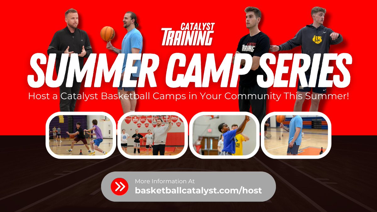 We have over 25 events scheduled this Summer!

We don't just go to big cities - most of our events are held in communities with less that 3k people.

We are passionate about providing a high-level basketball experience. If that interests you, lets chat!

basketballcatalyst.com/host