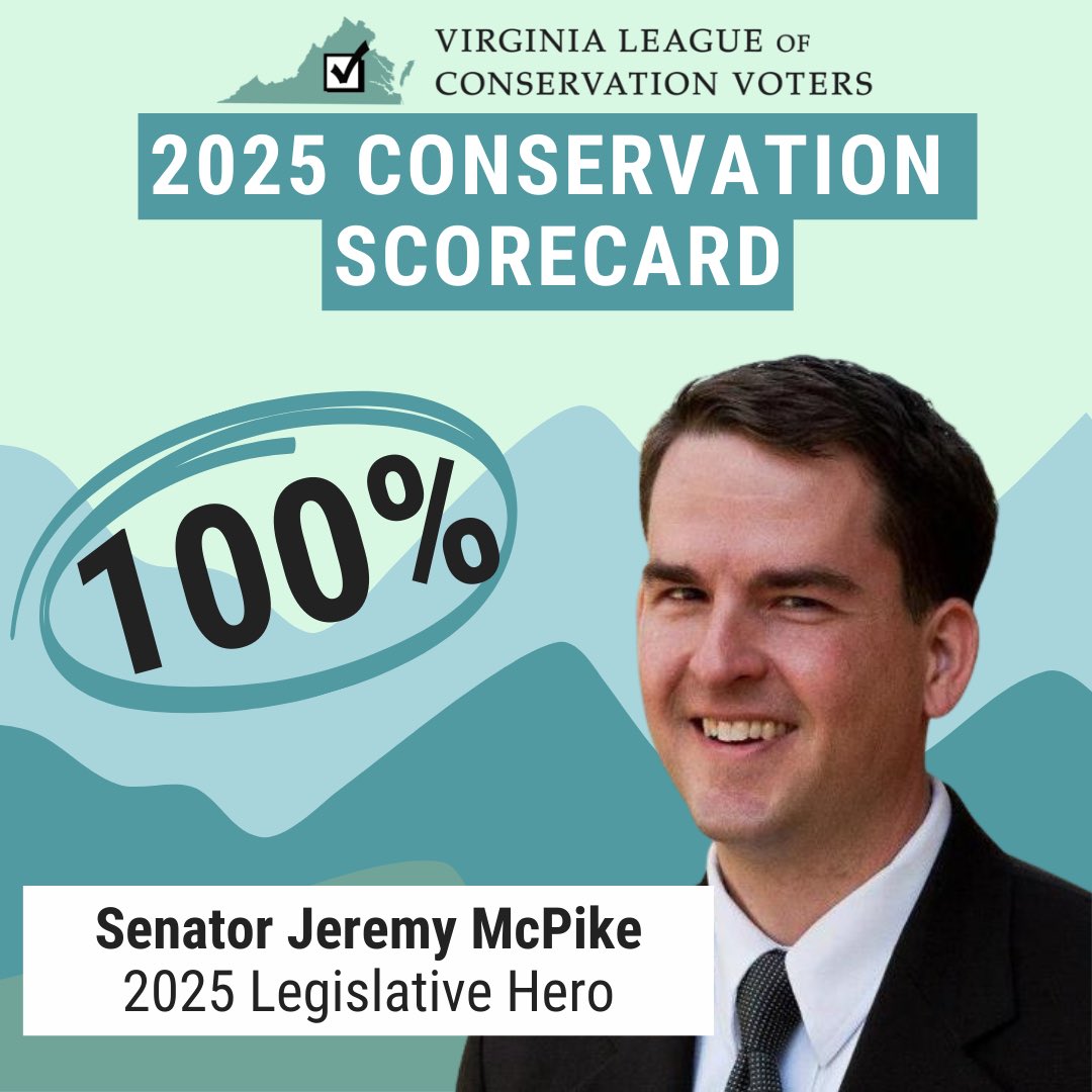 Sen. Jeremy McPike (@jeremymcpike) on Twitter photo Proud to earn a 100% rating on the <a href="/VirginiaLCV/">Virginia LCV</a> scorecard!
Protecting Virginia’s environment and fighting for clean air, safe water, and a livable climate isn’t just policy—it’s our future! Proud to earn a 100% rating on the <a href="/VirginiaLCV/">Virginia LCV</a> scorecard!
Protecting Virginia’s environment and fighting for clean air, safe water, and a livable climate isn’t just policy—it’s our future!