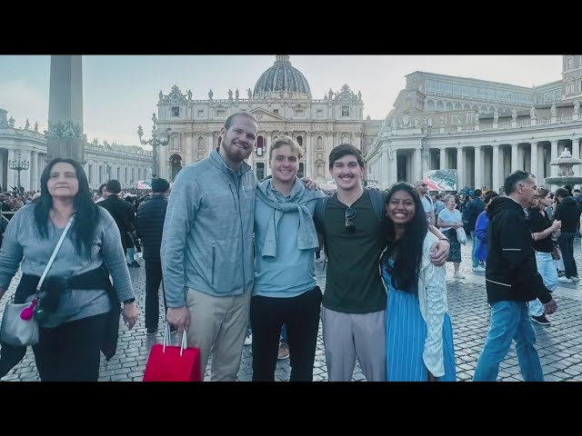 Two Honors Rockets—Hayden Uhlenhake and Xavier Harig—were outside the Sistine Chapel when the new pope was elected.

Hear more about their experience ➡️ youtu.be/xDxmQFzRliQ?fe…
