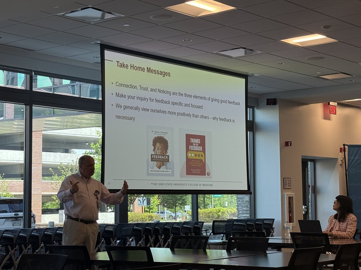 Big thanks to Dr. Dan Eiferman for an enlightening interactive discussion on giving and receiving feedback at the <a href="/SCCMohio/">SCCMohio</a> Spring Symposium! <a href="/OhioStateSurg/">Ohio State Wexner Medical Center Surgery Dept.</a>