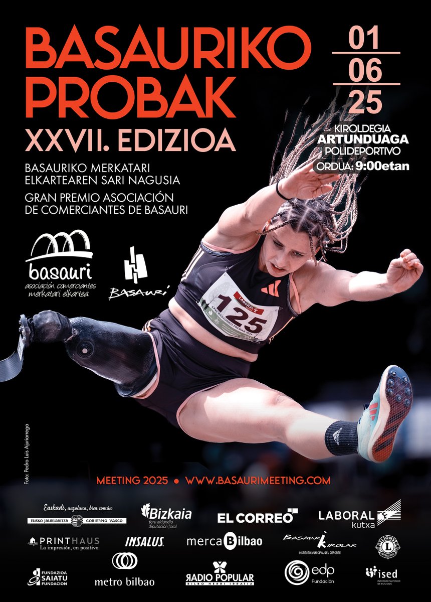 XXVII. Edición Meeting Paralímpico - Basauriko Probak 2025
#basauri #Deportes #kirola #deporteadapatado <a href="/BasaurikoUdala/">Basauriko Udala</a> <a href="/BasauriComercio/">Asociación de Comerciantes de Basauri</a>