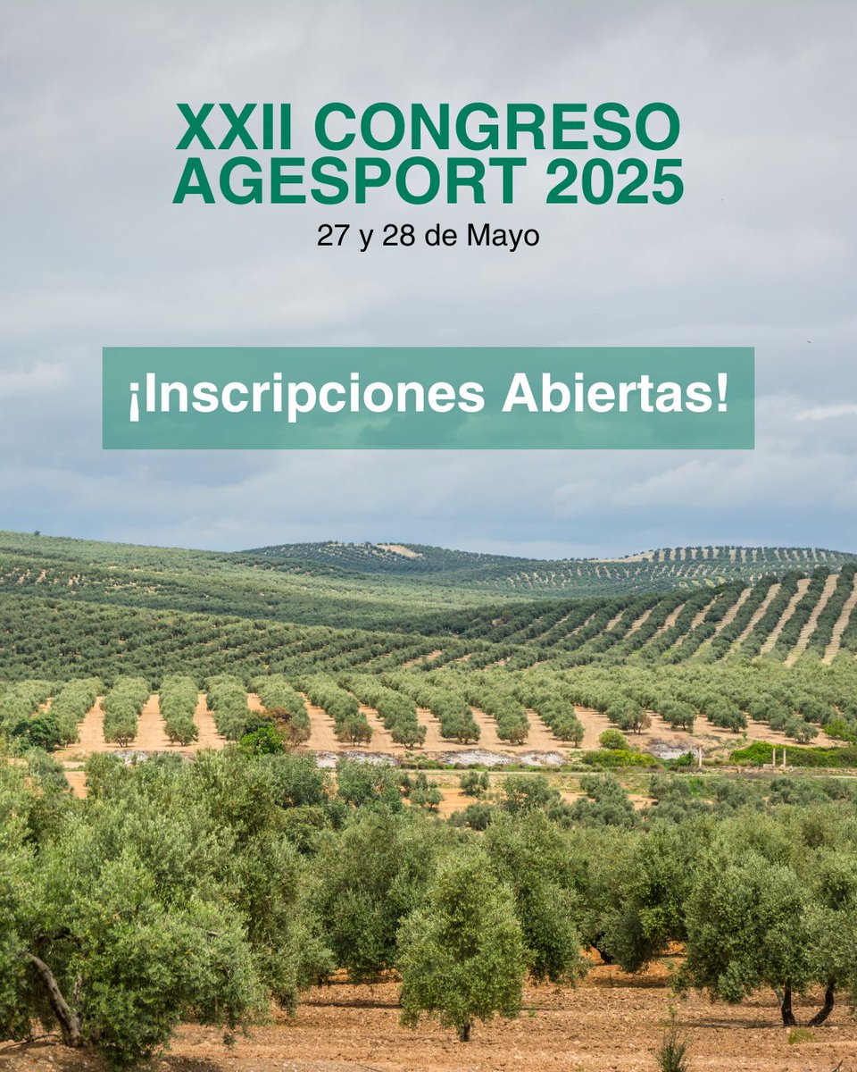 ¡Inscríbete ya en el XXII Congreso #Agesport2025!
🗓 27 mayo: Encuentro Empresarial
📍 Antiguo Hospital S. Juan de Dios (visita + cena)
🗓 28 mayo: XXIII Congreso Agesport
📍 IFEJA | “Deporte y Desarrollo Territorial”
agesport.org/inscripcion
Socios GRATIS | No socios: 45€