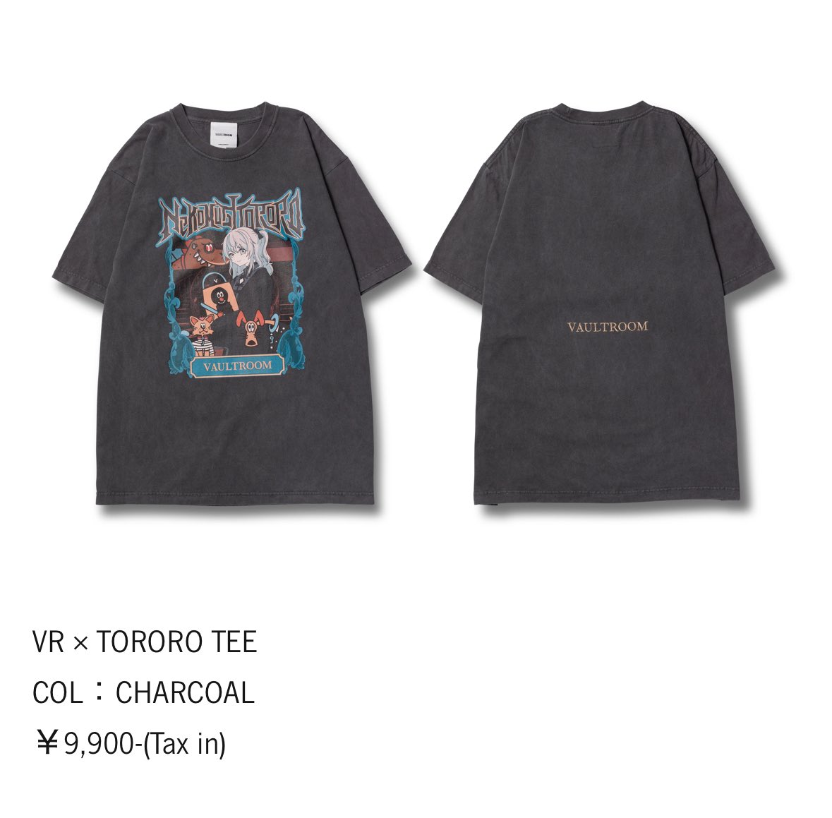 L VAULTROOM nqrse DEVIL TEE ⁄ CHARCOAL