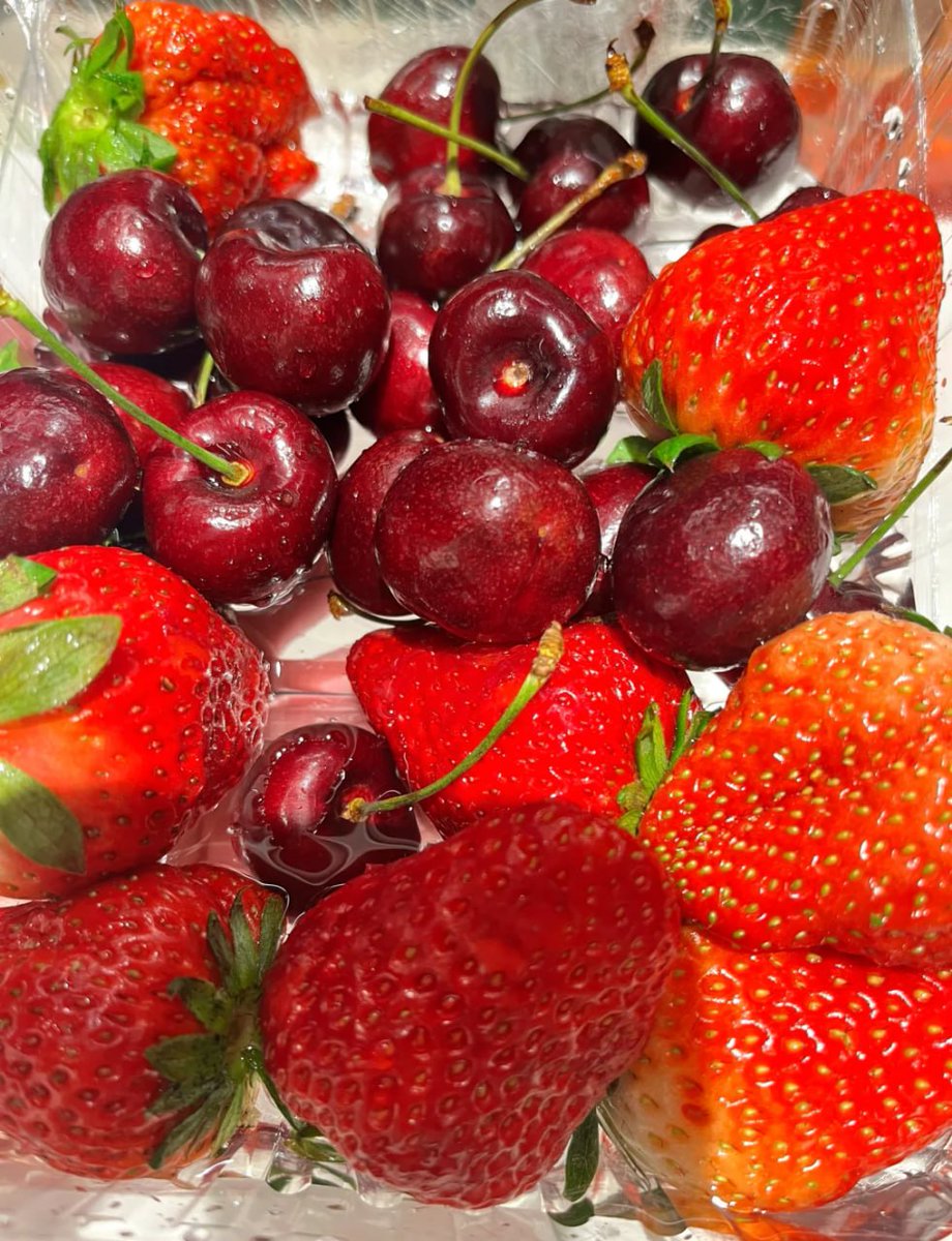 Zundu loves to show off fruits 🍓🍒