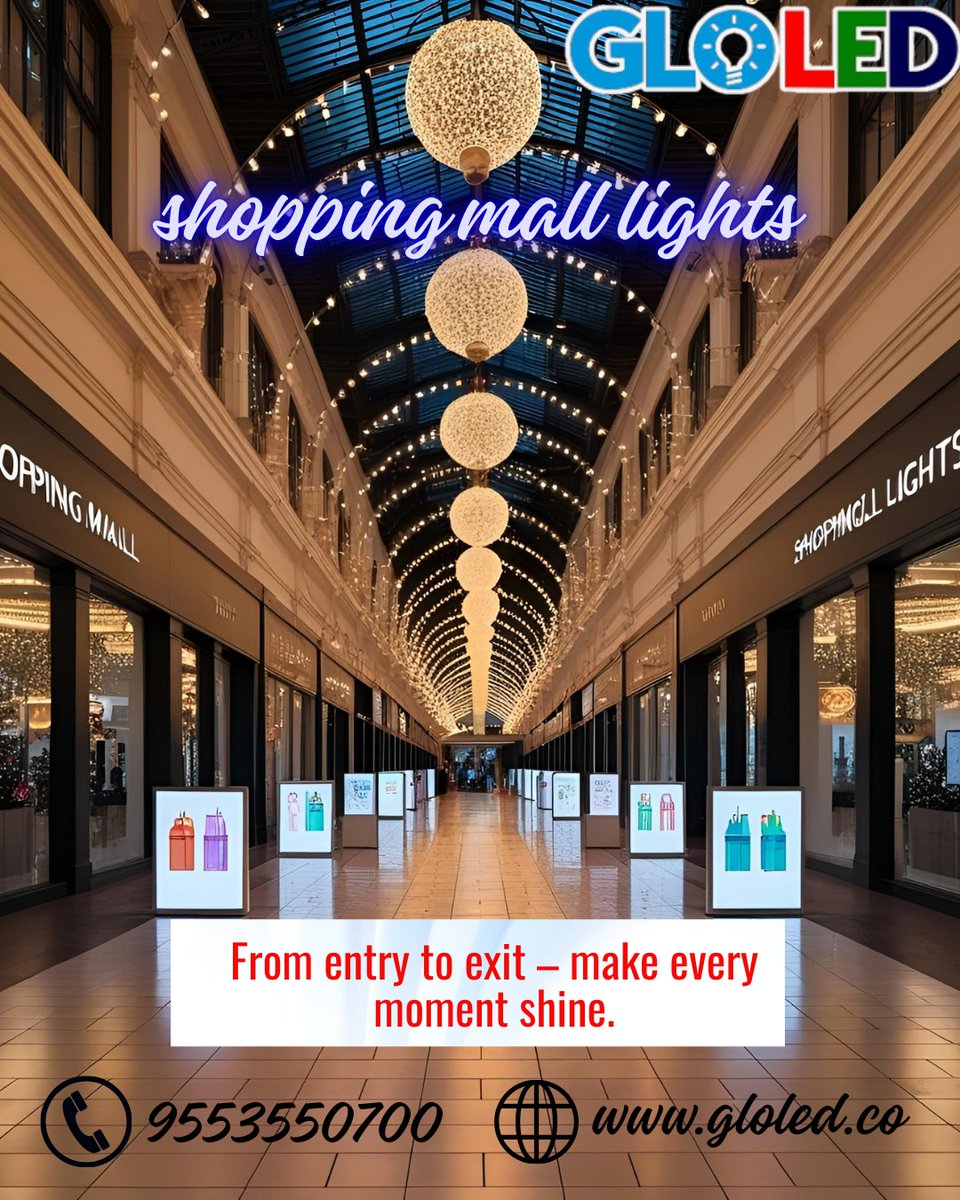 🏬✨ GLOLED LIGHTING FOR SHOPPING MALLS – LIGHT UP THE EXPERIENCE! ✨🏬
#GLOLED #MallLighting #ShoppingMallDesign #RetailLighting #CommercialLighting #COBLights #NeonLights #LEDProfiles #StorefrontLighting #ShowroomLights #ModernMallDesign #EnergyEfficientLighting #SmartLighting