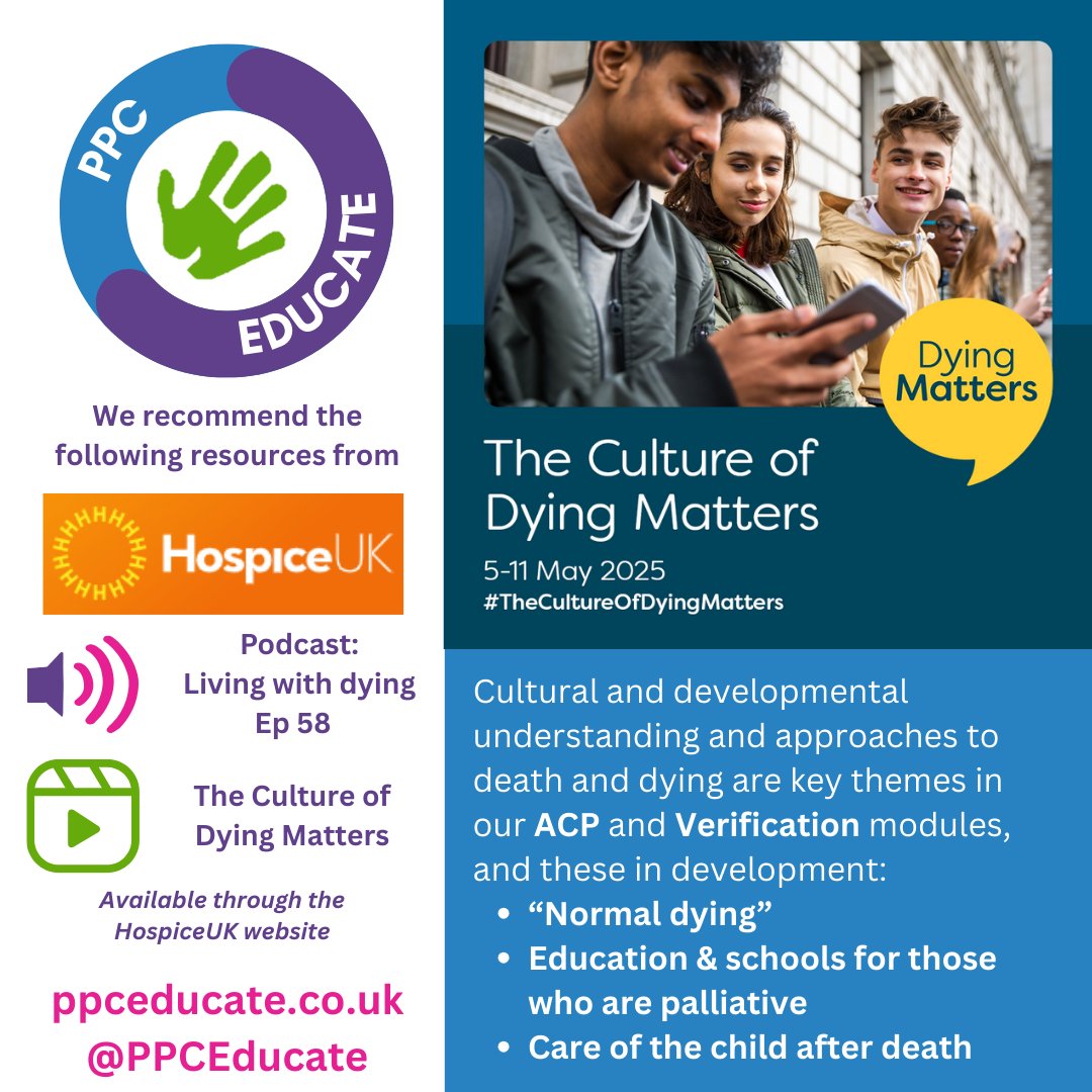 How we talk about death and dying in paediatrics are key themes throughout our modules ppceducate.co.uk
Recommended: Toby Porter (CEO HospiceUK) importance of both community and specialist hospice in-patient care for children, and his experience #thecultureofdyingmatters