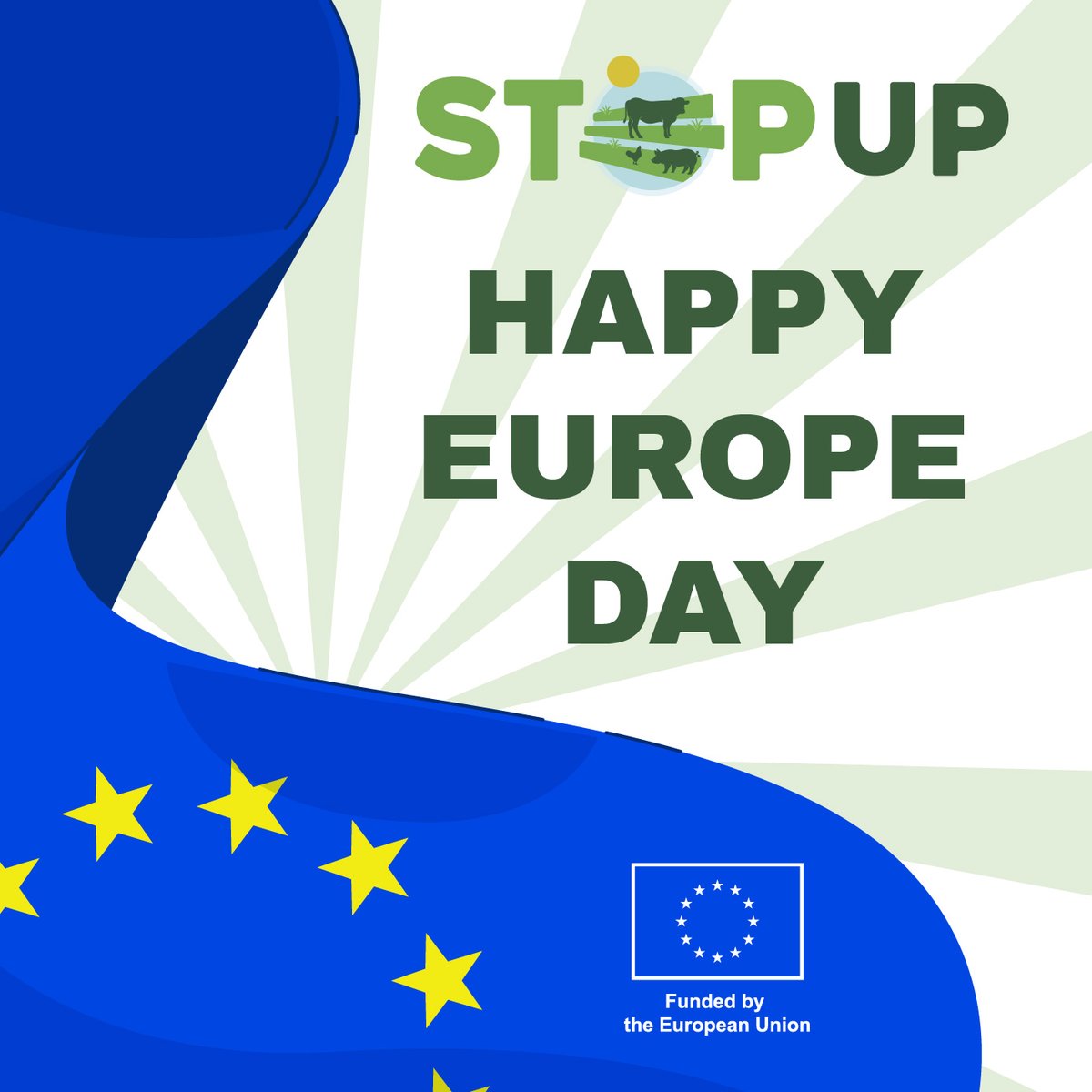 🎉Happy Europe Day!
Today, we celebrate unity, peace, and the shared vision that continues to shape our continent. 
🐄 As part of the Horizon Europe programme, STEP UP is proud to contribute to building a more sustainable, resilient, and united Europe. 

👉horizon-stepup.eu