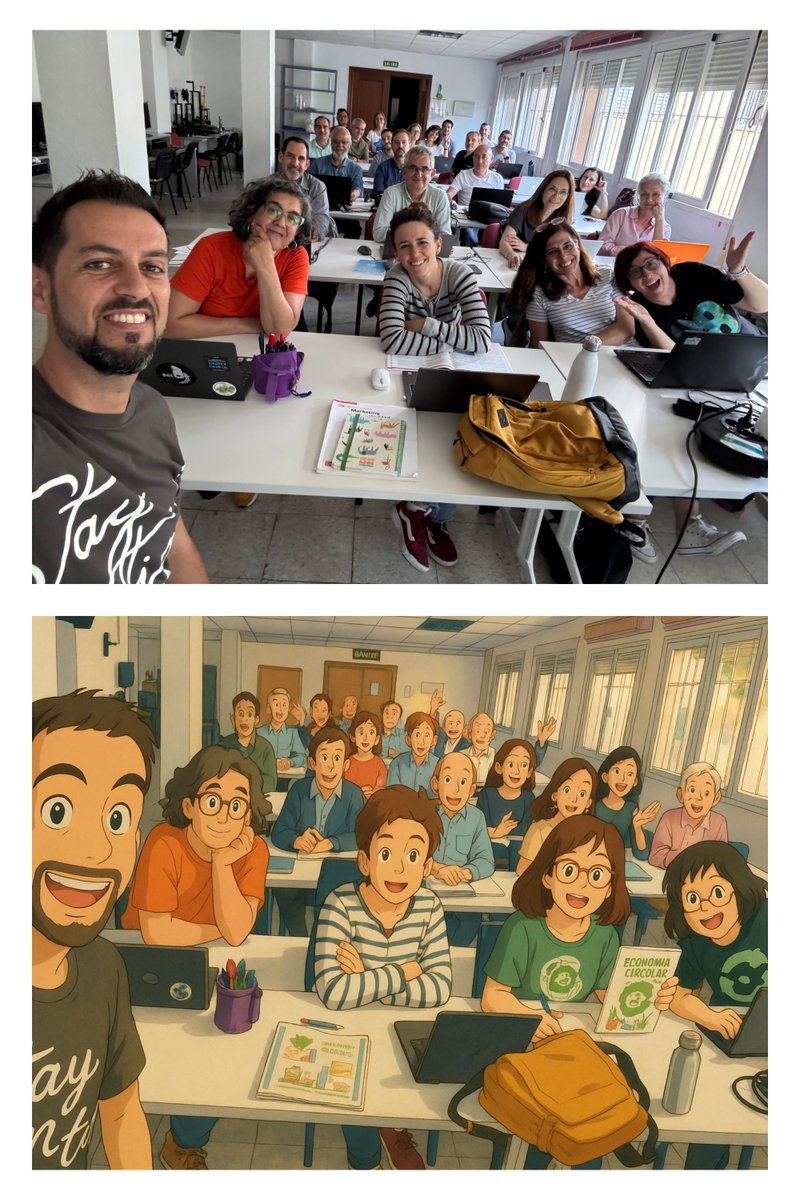 Profe On Fire (Miguel A. Ronda) (@profeonfire) on Twitter photo Llegó a su fin el Curso Avanzado de #IA Generativa para docentes del <a href="/cepmalaga/">CEP de Málaga</a>
Todos docentes que ya asistieron a alguno de mis cursos anteriores y querían seguir aprendiendo más sobre este apasionante (y estresante) mundo.
Grandes profes que tenemos en la #FP Llegó a su fin el Curso Avanzado de #IA Generativa para docentes del <a href="/cepmalaga/">CEP de Málaga</a>
Todos docentes que ya asistieron a alguno de mis cursos anteriores y querían seguir aprendiendo más sobre este apasionante (y estresante) mundo.
Grandes profes que tenemos en la #FP