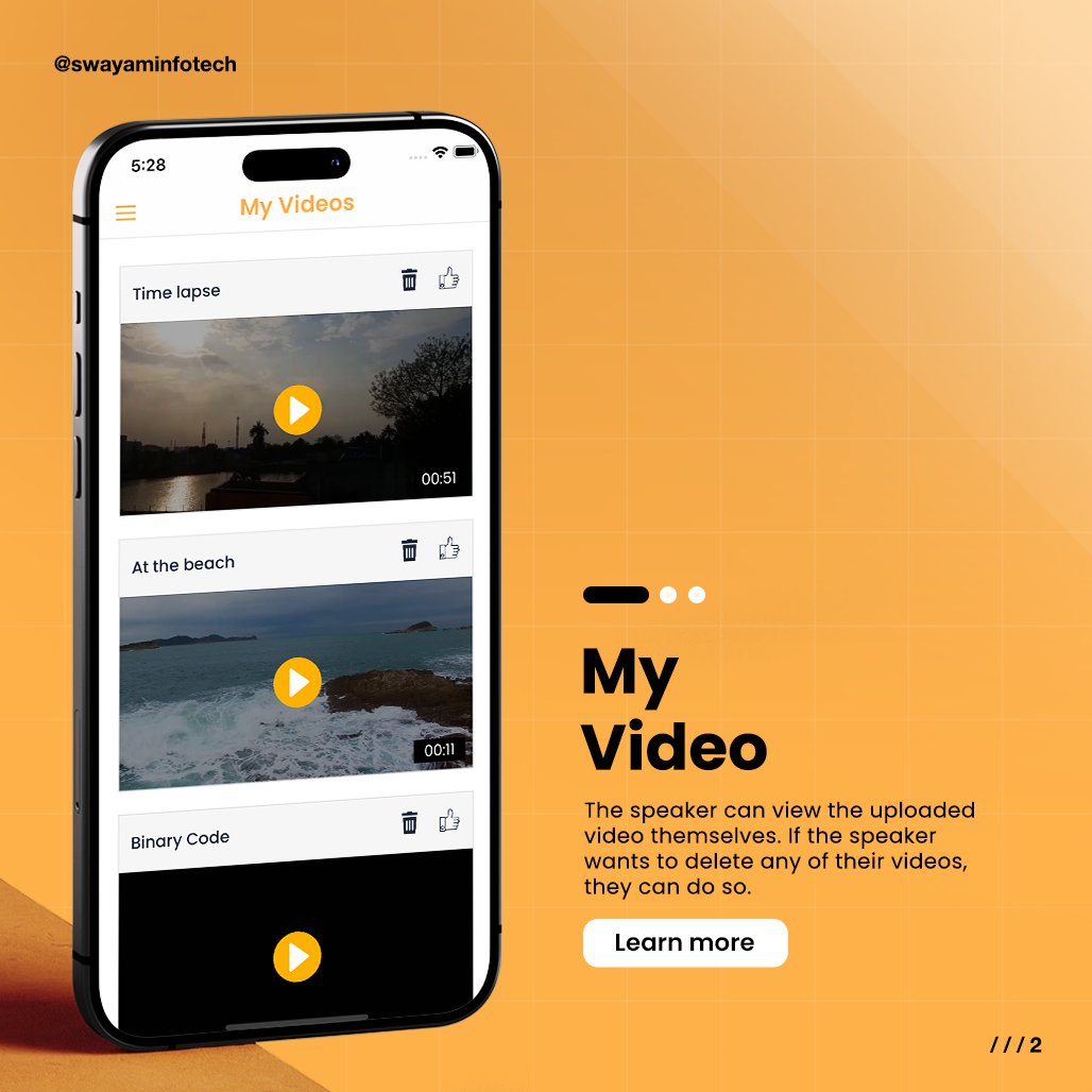swayaminfotech's tweet image. Explore the power of online learning with our e-learning app. Introducing the Smart Learn Video Application, an innovative e-learning platform. 
.
Visit: swayaminfotech.com/smart-learn-vi… 
.
#elearningappdevelopment #elearningvideoapp #smartlearnapp #learningapp #smartphone #elearningapp