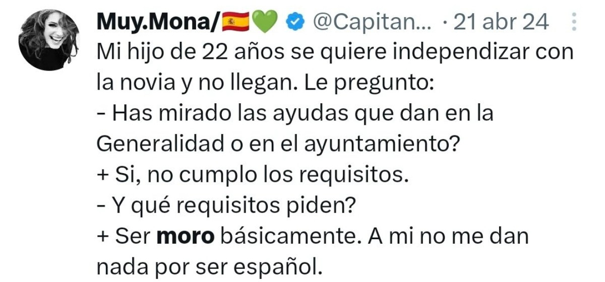Hoyuelicos's tweet photo. Bueno pero entonces los problemas de tu hijo y los tuyos propios de tuits racistas que has borrado están solucionados porque llevas años afirmando que los de tu etnia y religión vivís de paguitas, ¿no? ¿O vas a aceptar por fin que llevas años soltando bulos racistas y es mentira? https://t.co/R2BMtiMaR7