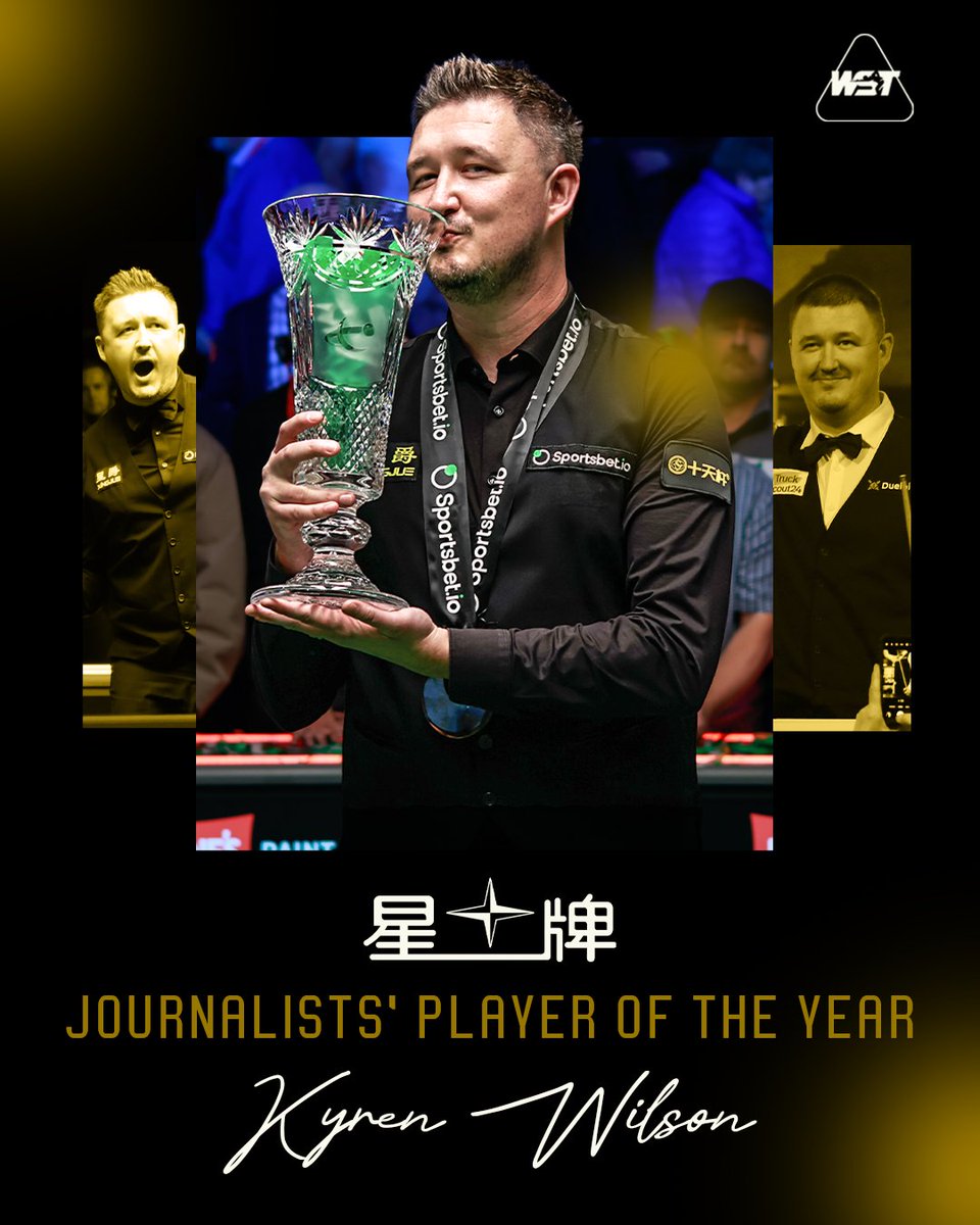 WST (@wearewst) on Twitter photo <a href="/juddtrump/">Judd Trump</a> <a href="/allbritish_/">All British Casino</a> Congratulations to <a href="/KyrenWilson/">Kyren Wilson</a> who is the Star Xingpai Journalists’ Player of the Year, voted by media who cover the sport throughout the season. During a prolific 2024/25, Wilson won four ranking titles. <a href="/juddtrump/">Judd Trump</a> <a href="/allbritish_/">All British Casino</a> Congratulations to <a href="/KyrenWilson/">Kyren Wilson</a> who is the Star Xingpai Journalists’ Player of the Year, voted by media who cover the sport throughout the season. During a prolific 2024/25, Wilson won four ranking titles.