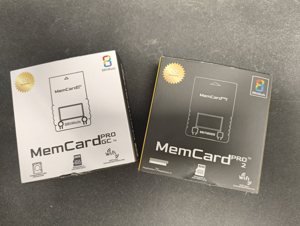 One of my last pre-orders from Feb have arrived this morning - #MemCardPro2 for #PS2 and #MemCardProGC for #Gamecube from <a href="/8bitmods/">8BitMods</a>. Looking forward to nerding out setting these up over the weekend 🤘🤘