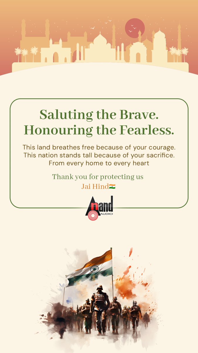 Saluting to #IndianArmy for protecting us ! 
#JaiHind  #BharatMataKiJai #Vandemataram
<a href="/shyam_chabria/">Shyam</a> <a href="/aanandaaudio/">aanandaaudio</a>