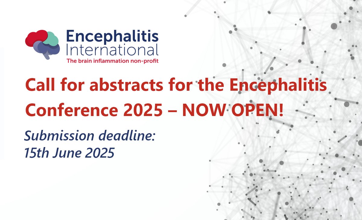 ACNR - A journal of neurology & rehabilitation (@acnrjournal) on Twitter photo Call for abstracts for the Encephalitis Conference 2025 is now open!
Submission deadline:15th June 2025
Abstract Review by <a href="/encephalitis/">Encephalitis International</a> Conference Subcommittee: July/August 2025
Acceptance Notifications: August 2025
Find out more here: encephalitis.info/call-for-abstr… Call for abstracts for the Encephalitis Conference 2025 is now open!
Submission deadline:15th June 2025
Abstract Review by <a href="/encephalitis/">Encephalitis International</a> Conference Subcommittee: July/August 2025
Acceptance Notifications: August 2025
Find out more here: encephalitis.info/call-for-abstr…
