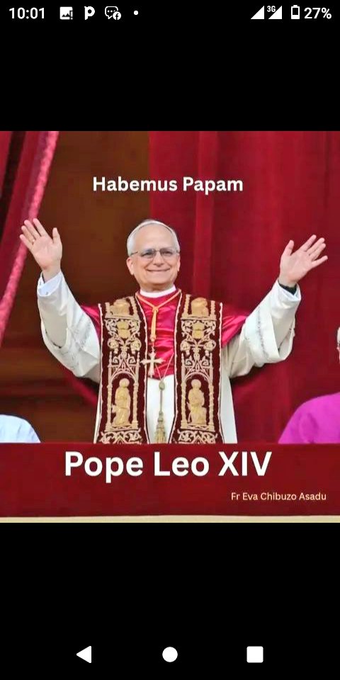 BOgonyi's tweet photo. We have a New POPE! 
Congratulations to all Catholic church accros 
The world https://t.co/p4jSTR1Xnx