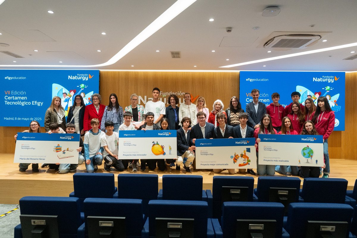 ¡La VII edición del Certamen Tecnológico Efigy de <a href="/NaturgyFnd/">Fundación Naturgy</a>  ya tiene ganadores! 🥳🎉

Más de 3.000 alumnos de toda España han participado con 97 proyectos innovadores para un futuro más sostenible 🌍🌱.

💡Los ganadores de este año han sido:

En la categoría "Proyecto más