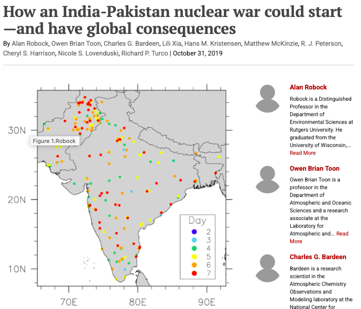 ICAN_France's tweet photo. Les #médias limitent l'analyse du conflit #IndePakistan à la taille des arsenaux nucléaires et ignorent les csqces d'emploi.Pourquoi ne pas les décrire, pour ne pas "paniquer"? Pourtant comprendre cette réalité peut aider à éviter une catastrophe mondiale! https://t.co/rNHBQt0uGo https://t.co/cfpATwLX53