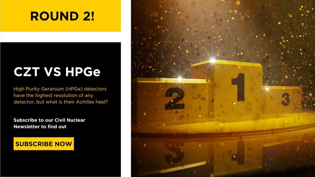 Get ready for round 2! 🥊

Do HPGe detectors always come out on top? Find out in the next edition of our Civil Nuclear Newsletter. 

Don't miss the big brawl! Subscribe now: bit.ly/3EZUgDX

#kromek #kmk #cbrn #radiationdetection #czt #hpge