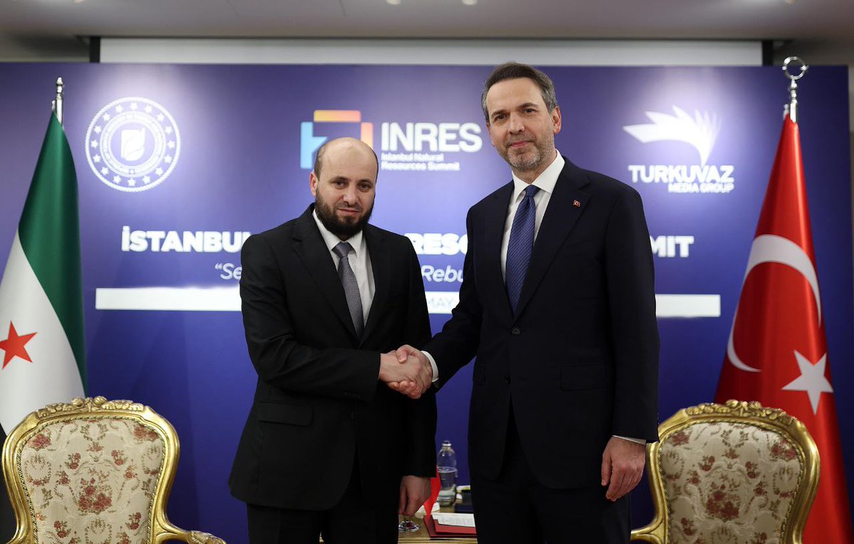 اتفقتُ مع نظيري التركي السيد ألب أرسلان بيرقدار على تزويد سوريا بـ6 ملايين متر مكعب من الغاز الطبيعي يومياً عبر خط نقل كلّس–حلب، بما يسهم في زيادة ساعات تشغيل الكهرباء وتحسين واقع الطاقة في سوريا.