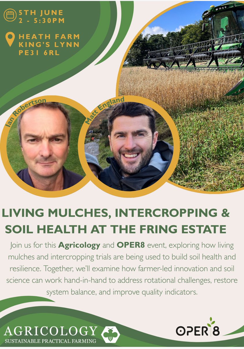Matt England (@matt3ngland) on Twitter photo I’m hosting at farm tour with <a href="/agricology/">Agricology</a> on 5th June looking at living mulches and intercropping, with Ian Roberson from <a href="/ssmsoilhealth/">Sustainable Soil Management</a> in his natural habitat, in a soil pit talking soil health. Plus <a href="/OakbankGame/">Oakbank Game</a> on perennial bird cover. Come along!
eventbrite.co.uk/e/living-mulch… I’m hosting at farm tour with <a href="/agricology/">Agricology</a> on 5th June looking at living mulches and intercropping, with Ian Roberson from <a href="/ssmsoilhealth/">Sustainable Soil Management</a> in his natural habitat, in a soil pit talking soil health. Plus <a href="/OakbankGame/">Oakbank Game</a> on perennial bird cover. Come along!
eventbrite.co.uk/e/living-mulch…