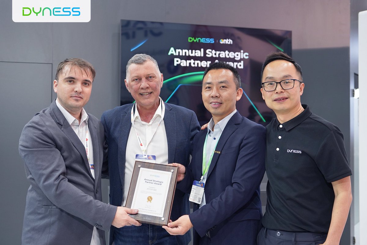 🌟 We are delighted to share that ENTH SRL has been honored with the Annual Strategic Partner Award from #Dyness! The award ceremony took place at the Intersolar Europe 2025 event, marking a significant achievement.

 #DynessAnnualStrategicPartner #IntersolarEurope2025