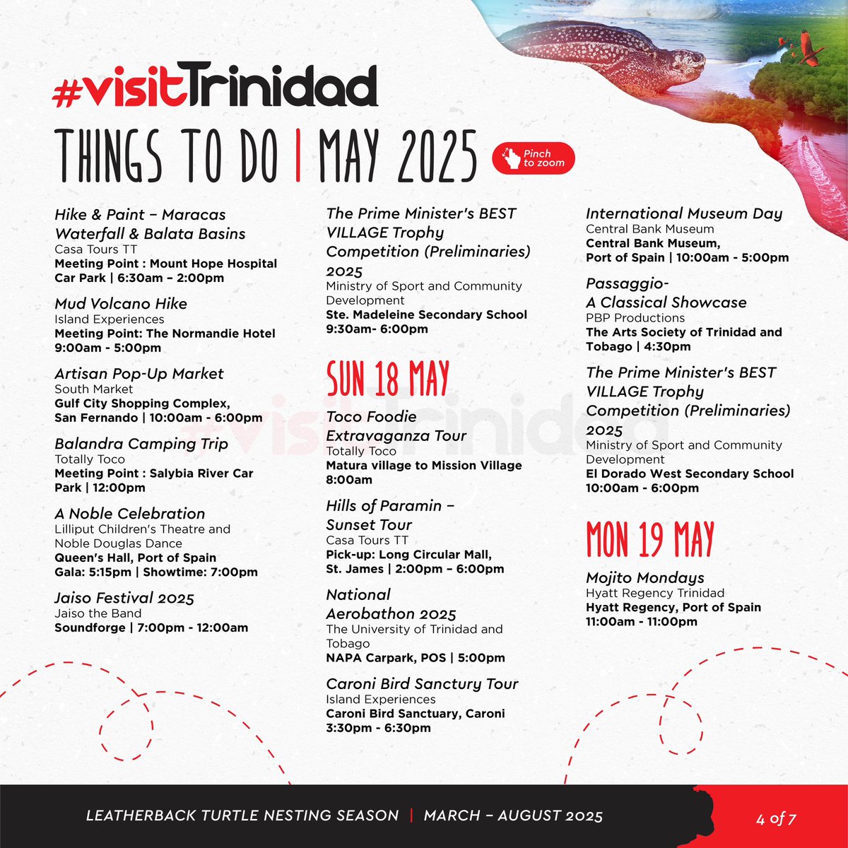 Our May calendar of events is here! Find something to this month in Trinidad! 

#visitTrinidad
