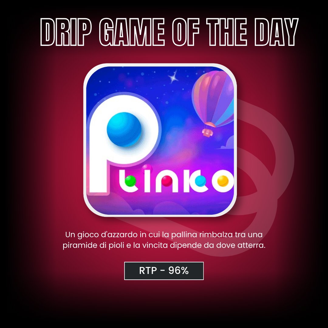 DrippyBet's tweet photo. Drip Gioco del Giorno: Plinko โ RTP 96%!
๐ฒ Lancialo, falla rimbalzare, vinci alla grande!
๐ธ Provalo ora โ https://t.co/F8SdaniCvi
#plinko #drippybet #gamingtwt #instantgames #onlinegame #GamingNews https://t.co/Tugku165w1