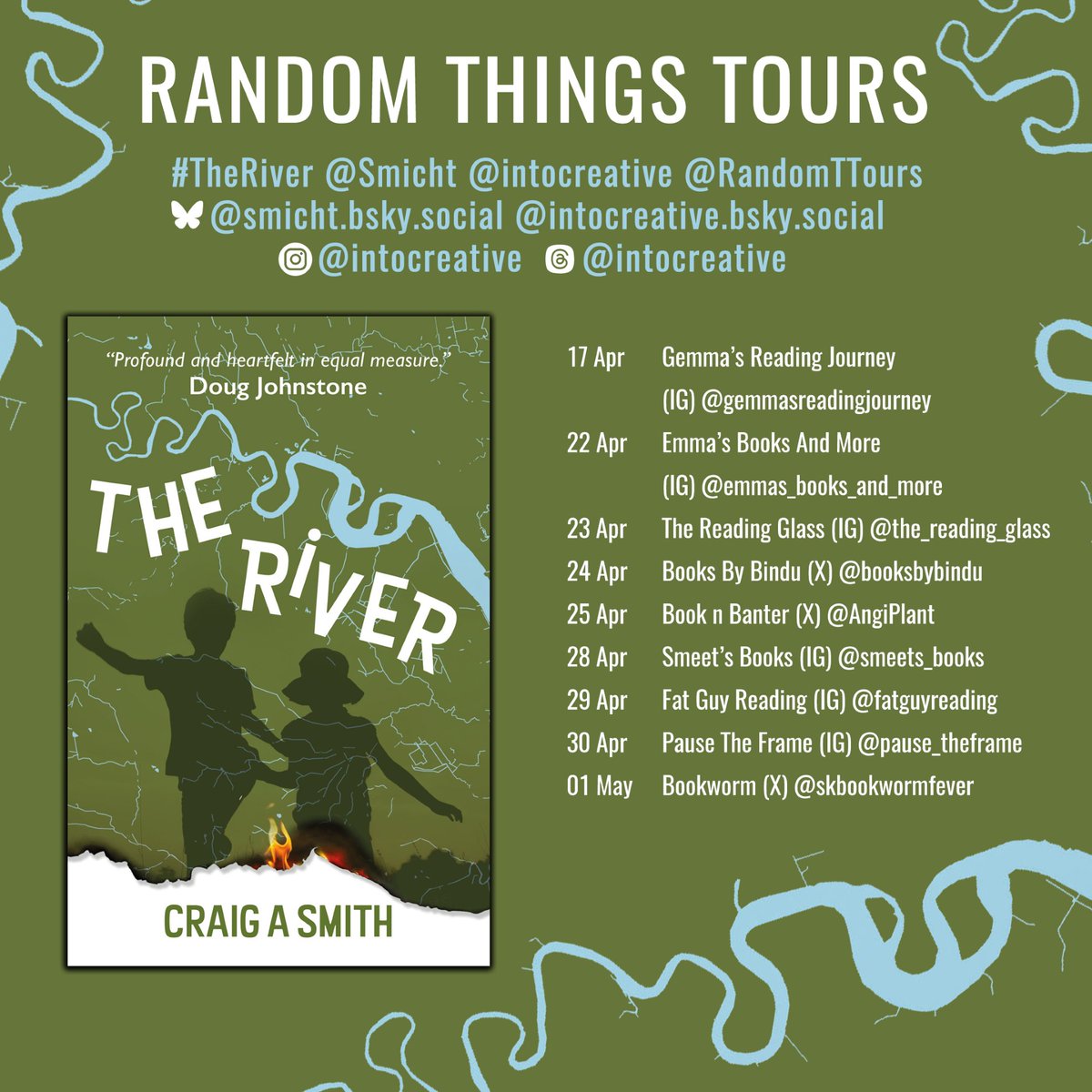 Laughter and Thunderstorms (skbookwormfever) (@skbookwormfever) on Twitter photo My review on #TheRiver by <a href="/Smicht/">Craig Smith</a>. Forgot to add my X link!
Many thanks to <a href="/RandomTTours/">Random Things Tours 🇺🇦</a> and <a href="/intocreative/">Into Creative</a> for the #blogtour
Bookworm: The River- Blog Tour laugherandthunderstorms.blogspot.com/2025/05/the-ri…
#bookblogger #bookreview My review on #TheRiver by <a href="/Smicht/">Craig Smith</a>. Forgot to add my X link!
Many thanks to <a href="/RandomTTours/">Random Things Tours 🇺🇦</a> and <a href="/intocreative/">Into Creative</a> for the #blogtour
Bookworm: The River- Blog Tour laugherandthunderstorms.blogspot.com/2025/05/the-ri…
#bookblogger #bookreview