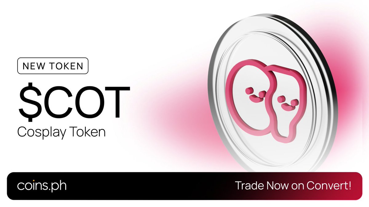 Coins.ph (@coinsph) on Twitter photo 👯 $COT is now listed on Coins!
Launched by <a href="/Curecos_COT/">Cosplay Token Project ($COT) EN</a>, $COT aims to bridge the gap between cosplayers and their audiences by facilitating token exchange and support between them.
Trade COT/PHP on Convert 👉 bit.ly/join-coinsph
#TokenListing #CoinsPH #NewToken 👯 $COT is now listed on Coins!
Launched by <a href="/Curecos_COT/">Cosplay Token Project ($COT) EN</a>, $COT aims to bridge the gap between cosplayers and their audiences by facilitating token exchange and support between them.
Trade COT/PHP on Convert 👉 bit.ly/join-coinsph
#TokenListing #CoinsPH #NewToken