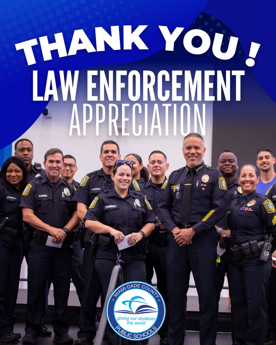 Jose L. Dotres, Ed.D. (@suptdotres) on Twitter photo Today, as Miami-Dade County celebrates Law Enforcement Day, we extend our deepest gratitude to our own incredible <a href="/MDSPD/">Miami-Dade SchoolsPD</a>, the largest school police department nationwide, and all the dedicated law enforcement agencies in our county who support our <a href="/MDCPS/">Miami-Dade Schools</a> schools and community! Today, as Miami-Dade County celebrates Law Enforcement Day, we extend our deepest gratitude to our own incredible <a href="/MDSPD/">Miami-Dade SchoolsPD</a>, the largest school police department nationwide, and all the dedicated law enforcement agencies in our county who support our <a href="/MDCPS/">Miami-Dade Schools</a> schools and community!